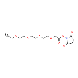 Propargyl-PEG4-CH2CO2-NHS结构式