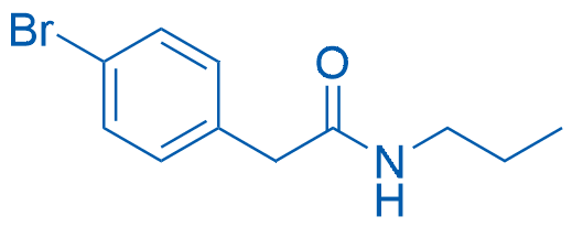 2-(4-溴苯基)-N-丙基乙酰胺结构式