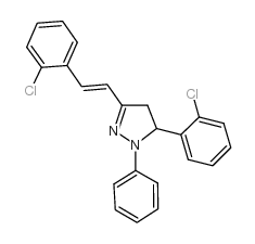 1-PHENYL-3-(2-CHLORO-STYRYL)-5-(2-CHLORO-PHENYL)-PYRAZOLIN Structure