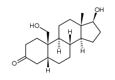 17β,19-dihydroxy-5β-androstan-3-one结构式