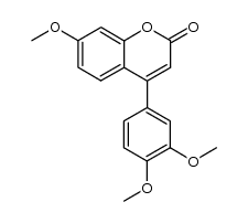 4-(3',4'-dimethoxyphenyl)-7-methoxycoumarin结构式
