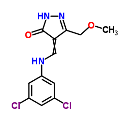 4-{[(3,5-Dichlorophenyl)amino]methylene}-5-(methoxymethyl)-2,4-dihydro-3H-pyrazol-3-one Structure