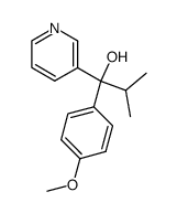 2-methyl-1-(3-pyridyl)-1-(p-methoxyphenyl)-1-propanol Structure