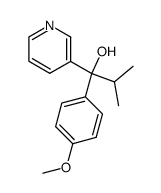 2-methyl-1-(3-pyridyl)-1-(p-methoxyphenyl)-1-propanol结构式