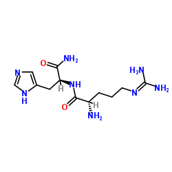 H-Arg-His-NH2 acetate salt Structure