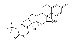 [2-[(8S,9R,10S,11S,13S,14S,16R,17R)-9-fluoro-11,17-dihydroxy-10,13,16-trimethyl-3-oxo-6,7,8,11,12,14,15,16-octahydrocyclopenta[a]phenanthren-17-yl]-2-oxoethyl] 3,3-dimethylbutanoate Structure