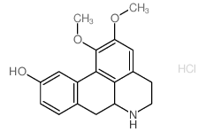 1,2-dimethoxy-5,6,6a,7-tetrahydro-4H-dibenzo[de,g]quinoline-10-ol,hydrochloride结构式
