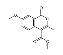 4-carbomethoxy-7-methoxy-3-methylisocoumarin结构式