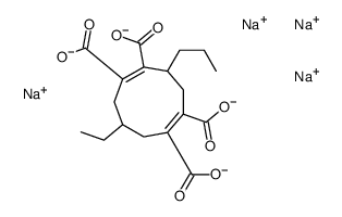 8-Ethyl-3-propyl-1,5-cyclononadiene-1,2,5,6-tetracarboxylic acid tetrasodium salt结构式