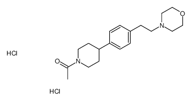 1-[4-[4-(2-morpholin-4-ium-4-ylethyl)phenyl]piperidin-1-ium-1-yl]ethanone,dichloride结构式