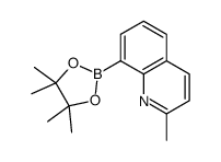 2-methyl-8-(4,4,5,5-tetramethyl-1,3,2-dioxaborolan-2-yl)quinoline结构式