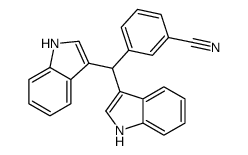 3-[bis(1H-indol-3-yl)methyl]benzonitrile结构式