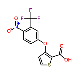 3-[4-Nitro-3-(trifluoromethyl)phenoxy]-2-thiophenecarboxylic acid Structure