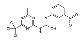 1-[4-Methyl-6-(trichloromethyl)-1,3,5-triazin-2-yl]-3-(3-nitrophe nyl)ure结构式