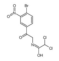 N-[2-(4-bromo-3-nitrophenyl)-2-oxoethyl]-2,2-dichloroacetamide结构式