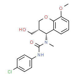 N'-(4-CHLOROPHENYL)-N-[3-(HYDROXYMETHYL)-8-METHOXY-3,4-DIHYDRO-2H-CHROMEN-4-YL]-N-METHYLUREA Structure