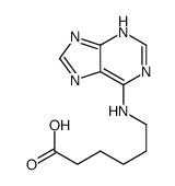 6-(7H-purin-6-ylamino)hexanoic acid Structure