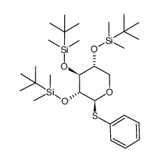 Phenyl 2,3,4-tris-O-(tert-butyldimethylsilyl)-1-thio-β-D-xylopyranoside Structure