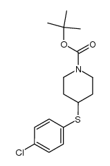 4-(4-Chloro-phenylsulfanyl)-piperidine-1-carboxylic acid tert-butyl ester结构式