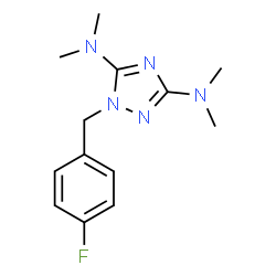 1-(4-FLUOROBENZYL)-N3,N3,N5,N5-TETRAMETHYL-1H-1,2,4-TRIAZOLE-3,5-DIAMINE structure