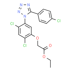ETHYL 2-(2,4-DICHLORO-5-[5-(4-CHLOROPHENYL)-1H-1,2,3,4-TETRAAZOL-1-YL]PHENOXY)ACETATE Structure
