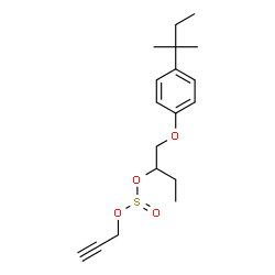 Sulfurous acid 2-propynyl=1-[(p-tert-pentylphenoxy)methyl]propyl ester Structure