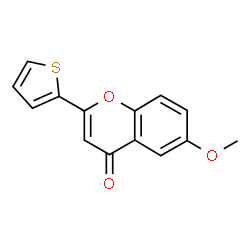 6-methoxy-2-(thiophen-2-yl)-4H-chromen-4-one结构式