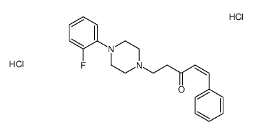 (E)-5-[4-(2-fluorophenyl)piperazin-1-yl]-1-phenylpent-1-en-3-one,dihydrochloride Structure