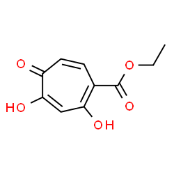 1,3,6-Cycloheptatriene-1-carboxylic acid, 2,4-dihydroxy-5-oxo-, ethyl ester (9CI) Structure