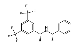 (S)-1-(3,5-bis(trifluoromethyl)phenyl)-N-((S)-1-phenylethyl)ethan-1-amine结构式