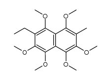 3-ethyl-1,2,4,5,7,8-hexamethoxy-6-methylnaphthalene Structure