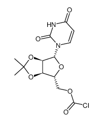 O5'-chlorocarbonyl-O2',O3'-isopropylidene-uridine结构式