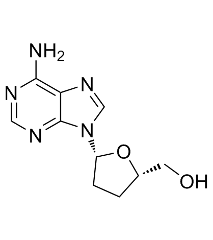 2',3'-Dideoxyadenosine structure