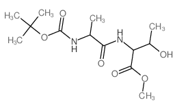 Methyl 2-((2-((tert-butoxycarbonyl)amino)propanoyl)amino)-3-hydroxybutanoate结构式