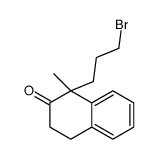 1-(3-bromopropyl)-1-methyl-3,4-dihydronaphthalen-2-one结构式