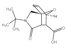 3-tert-Butyl-4-oxo-10-oxa-3-aza-tricyclo[5.2.1.0*1,5*]dec-8-ene-6-carboxylic acid Structure