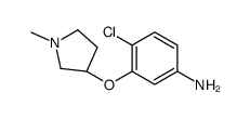 (R)-4-CHLORO-3-((1-METHYLPYRROLIDIN-3-YL)OXY)ANILINE结构式