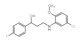 3-(5-chloro-2-methoxyanilino)-1-(4-fluorophenyl)-1-propanol Structure
