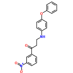 1-(3-Nitrophenyl)-3-[(4-phenoxyphenyl)amino]-1-propanone Structure