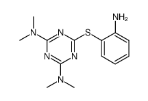 6-(2-amino-phenylsulfanyl)-tetra-N-methyl-[1,3,5]triazine-2,4-diamine Structure