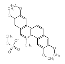 Benzo[c]phenanthridinium, 2,3,8,9-tetramethoxy-5-methyl-, methyl sulfate结构式