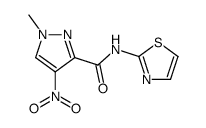 1H-Pyrazole-3-carboxamide,1-methyl-4-nitro-N-2-thiazolyl-(9CI) structure