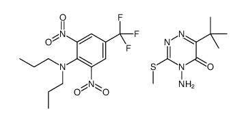 4-amino-6-tert-butyl-3-methylsulfanyl-1,2,4-triazin-5-one,2,6-dinitro-N,N-dipropyl-4-(trifluoromethyl)aniline结构式