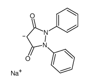 sodium salt of 1,2-diphenyl-3,5-dioxopyrazolidine Structure