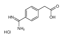 2-(4-Carbamimidoylphenyl)acetic acid hydrochloride Structure