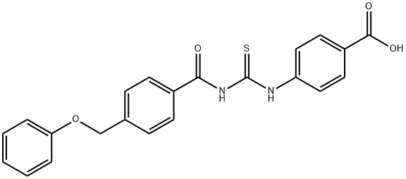 4-[[[[4-(phenoxymethyl)benzoyl]amino]thioxomethyl]amino]-benzoic acid Structure