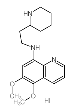 5,6-dimethoxy-N-[2-(2-piperidyl)ethyl]quinolin-8-amine Structure