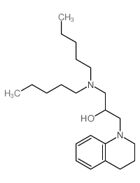 1-(3,4-dihydro-2H-quinolin-1-yl)-3-(dipentylamino)propan-2-ol结构式