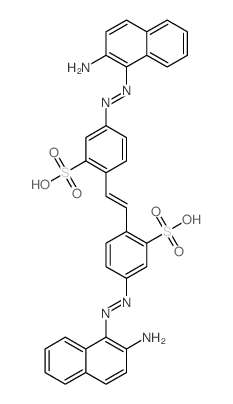 Benzenesulfonic acid, 2,2-[(E)-1,2-ethenediyl]bis[5-[(E)-(2-amino-1-naphthalenyl)azo]- picture
