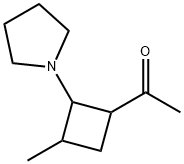 1-[3-Methyl-2-(1-pyrrolidinyl)cyclobutyl]ethanone Structure